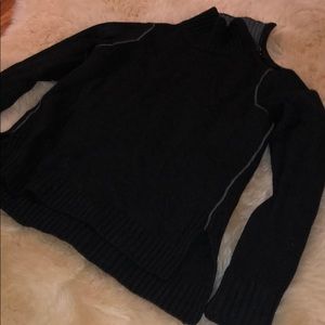 Wool and cashmere charcoal gray sweater